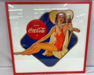 EARLY FRAMED COKE CB W/ LADE