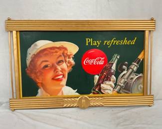 FRAMED COKE CB DATED 1950