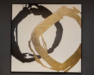 Oliver Gal Black and Gold Rings Wall Art $500