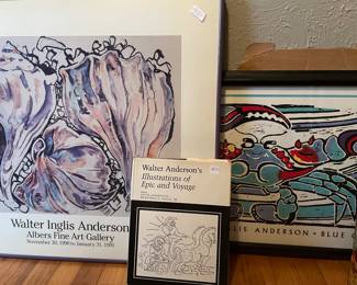 Great Walter Anderson framed vintage prints 