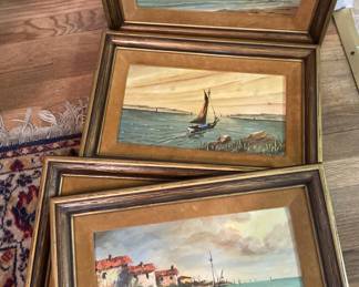 Old paintings. Set of 4. 