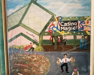 “Go git’em mama “. Cute print signed by Ms artist.   Moseley 1998. We have an org folk painting by Moseley I forgot to get pic.   Ms art is in this home! 