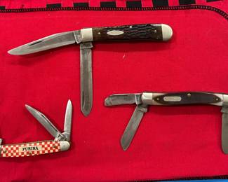 Purina kutmaster, Case XX 6254 6 dot knife , Old Timer Schroeder Walden knife 