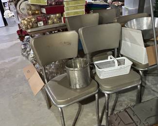 vintage chair with formica toped table