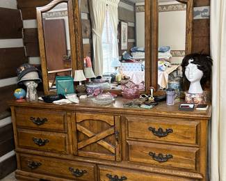 long dresser with mirror