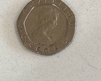 Elizabeth II 1982 twenty pence 