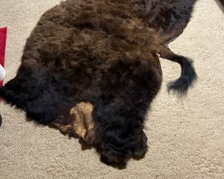buffalo hide with tail