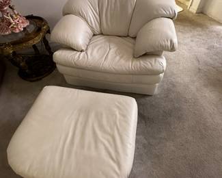 Presale Leather Chair/Ottoman