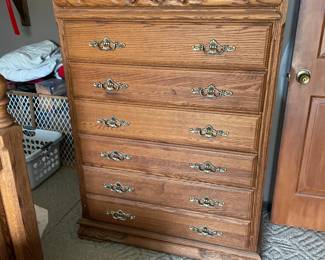 . . . oak chest of drawers