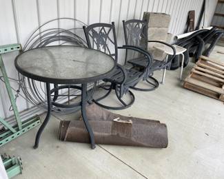 . . . patio table and chairs