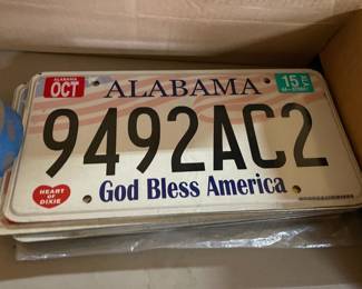 . . . Alabama license plates