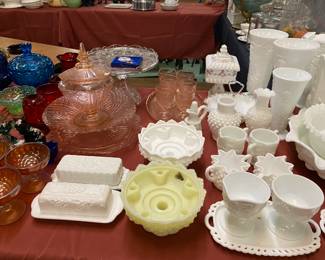 milk glass, depression and others