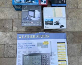 Davis weather station, multiple marine radios, search lights, flashlights, etc. 