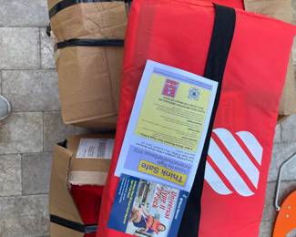 marine life jackets, including kid sizes and jet ski style zip up life jackets