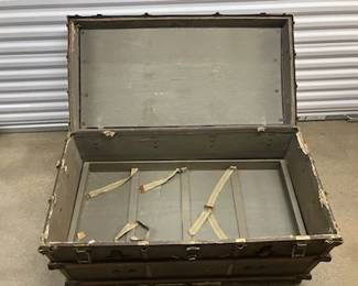Vtg. Petersen's Steamer trunk $180 - This item is off-site in Willow Springs. Please contact Eric at 708-218-4242 for further information.   PLEASE NOTE - THE OFFSITE ITEMS WILL NOT BE SUBJECT TO ESTATE SALE DISCOUNTING. THANK YOU.