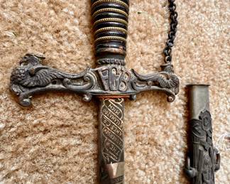 "Knights of Pythias" society Sword Henderson Ames C. -  A. Kline 