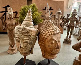Buddha sculptured heads 