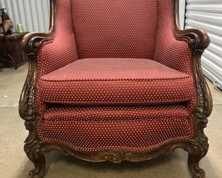 Vtg. Nick's Upholstery Inc. chair - $240.00 - This item is off-site in Willow Springs. Please contact Eric at 708-218-4242 for further information.   PLEASE NOTE - THE OFFSITE ITEMS WILL NOT BE SUBJECT TO ESTATE SALE DISCOUNTING. THANK YOU.
