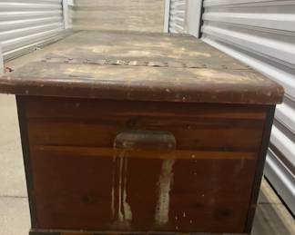 Vtg. Universal Cabinet Co. Chicago Cedar Chest - $160.  This item is off-site in Willow Springs. Please contact Eric at 708-218-4242 for further information.   PLEASE NOTE - THE OFFSITE ITEMS WILL NOT BE SUBJECT TO ESTATE SALE DISCOUNTING. THANK YOU.