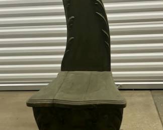 Unique Vtg. carved wooden chair $220. - This item is off-site in Northbrook. Please contact Eric at 708-218-4242 for further information.   PLEASE NOTE - THE OFFSITE ITEMS WILL NOT BE SUBJECT TO ESTATE SALE DISCOUNTING. THANK YOU.