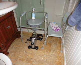 Commode,    Shower Chair,     Leg Exerciser 