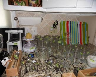 Glass ware & Silver plate Utensils