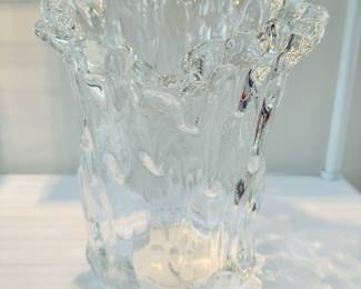 Vintage handcrafted art glass vase signed A.J. (Adam Jablonski)