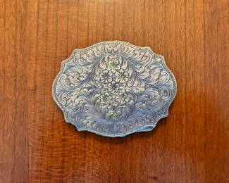 Beautiful vintage Piero Fallaci 800 silver & enamel compact