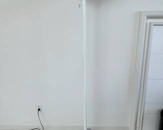 Vintage Mid Century white enamel floor lamp