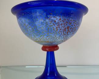Large Kjell Engman for Kosta Boda Heliopora chalice bowl, signed