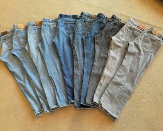 Vintage men’s denim jeans by Levi’s, Lee, Calvin Klein and others
