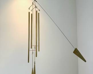 Vintage Alexander Calder style brass & copper chime