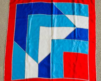 Vintage Vera Nautical style silk scarf