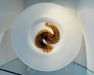 Extra large Murano Art Glass charger, 24” diameter