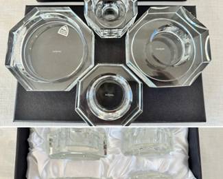 Set of 4 Orrefors Crystal votives in original box