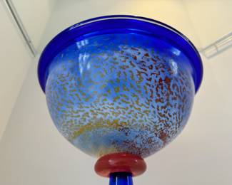 Large Kjell Engman for Kosta Boda Heliopora chalice bowl, signed