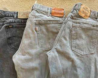 Vintage men’s denim jeans by Levi’s, Lee, Calvin Klein and others