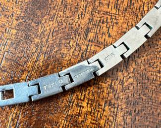 Two vintage Taxco 925 silver Puzzle Link bracelets