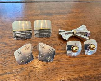 Sterling with 18kt gold jewelry pieces