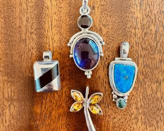 Sterling & 925 stamped pendants