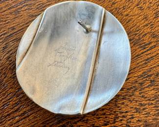 Judith Kinghorn sterling silver round earrings, and very cool sterling silver/24kt gold drop earrings, both pairs are signed