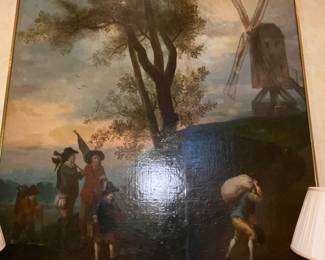 #22      75" x 54"     $2,450 Large 19th Century landscape - Continental Europe 