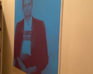#12               62 x 48 $8,500 Limited Edition "Johnny Cash" by Russell Young 2004 Screen print on canvas #1 of 5 Signed/Titled on verso
