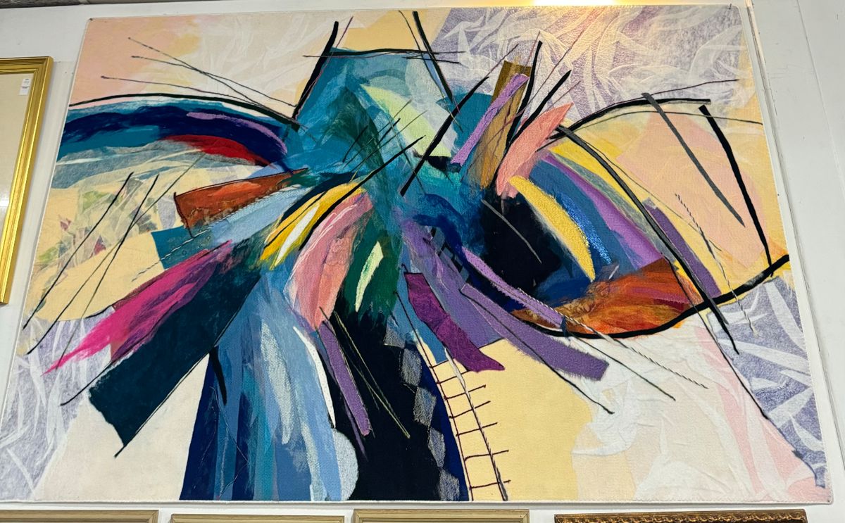 Signed Layered Fabric  Art