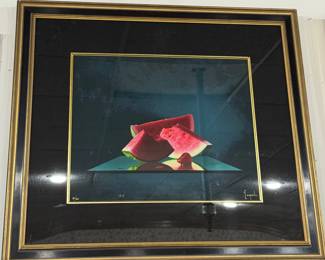 Campanile Signed Watermelon Painting