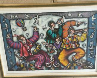 Michael Kachan “ Musical Party “ Signed Numbered Low Edition Lithograph 