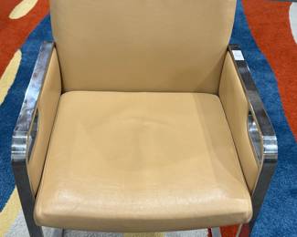 Leather & Chrome Armchair