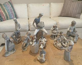 11 Various Lladro Porcelain Figures