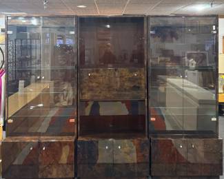 Goatskin 3 Piece Wall Unit/ Bar