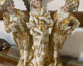 Porcelain Three Figure Sculpture